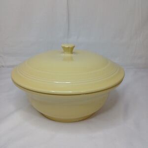 Fiestaware HLC Fiesta Pottery Yellow Retired 2qt Serving Bowl With Lid